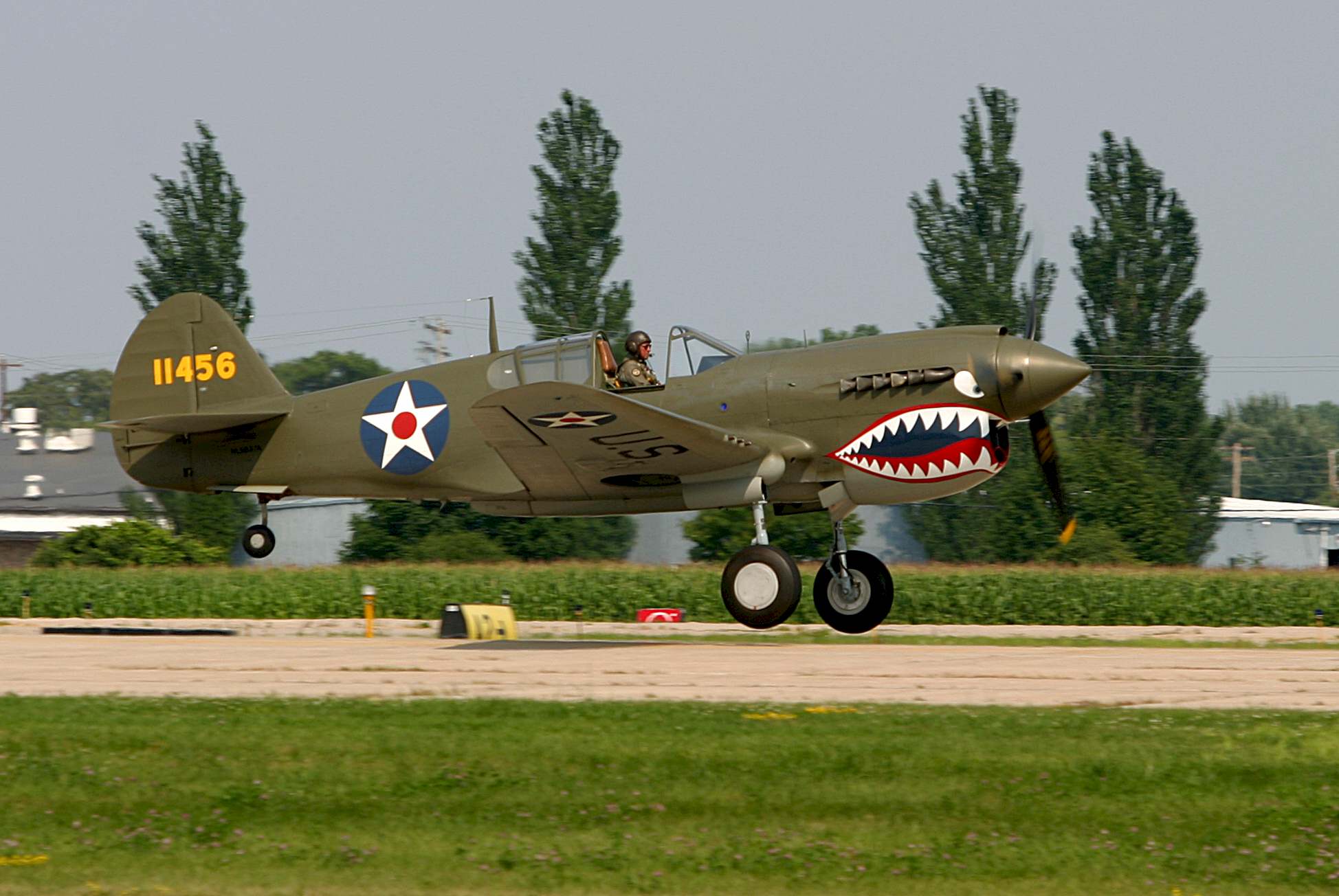 P-40 takeoff